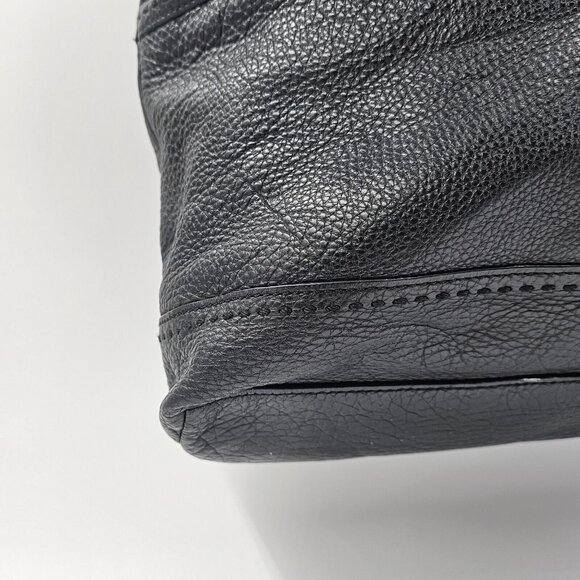 Tory Burch Amalie Slouch Leather Shoulder Tote Black Leather - Picture 2 of 16